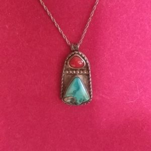 Turquoise & Coral Necklace